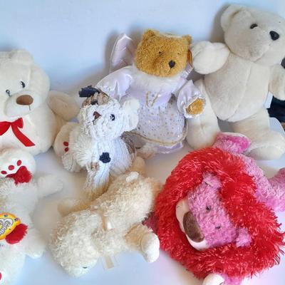 Assortment of plush animals