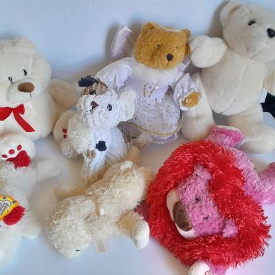 Assortment of plush animals