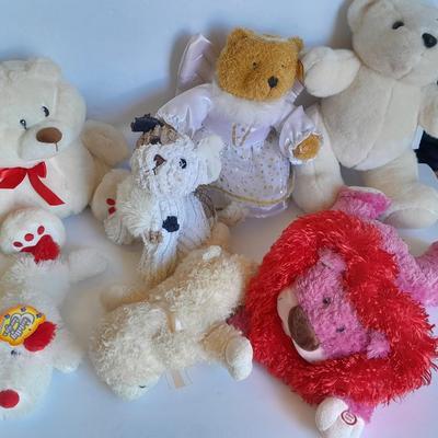 Assortment of plush animals