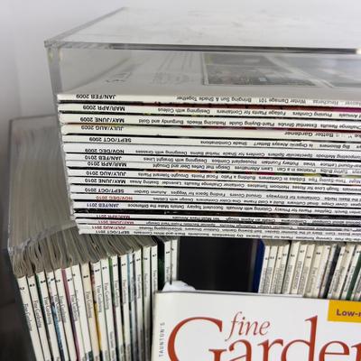1075 Lot of Fine Gardening Magazines with Acrylic Holders