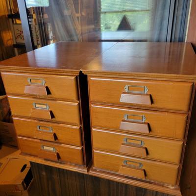 Pair of Wooden Apothecary Cabinets (O-DW)
