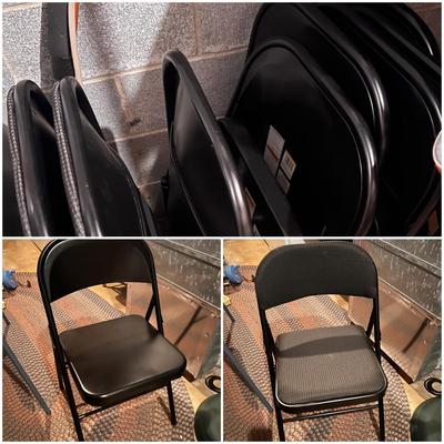 8 Folding Chair Lot - Cosco Padded Seat