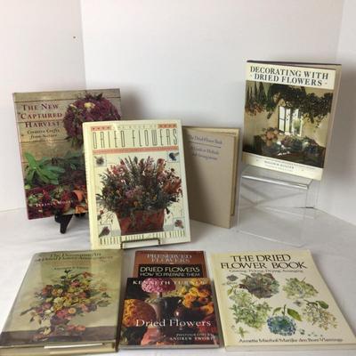 1079 Dried Flowers Book Lot Design Harvest