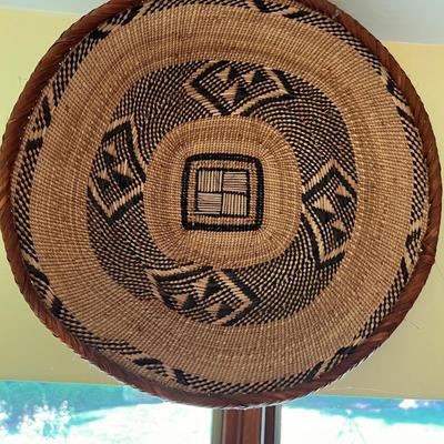 Vintage Nigerian Hausa Handwoven Basket