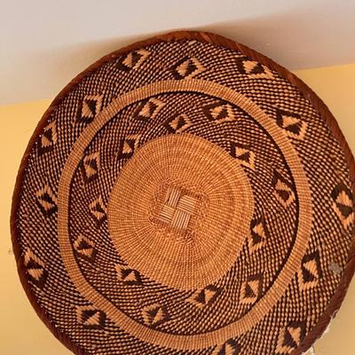 Vintage Nigerian Hausa Handwoven Basket