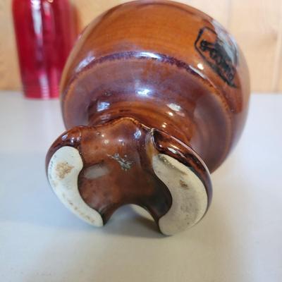 Vintage Glass & Ceramic Insulators & Two Red Indicator Globes (O-DW)