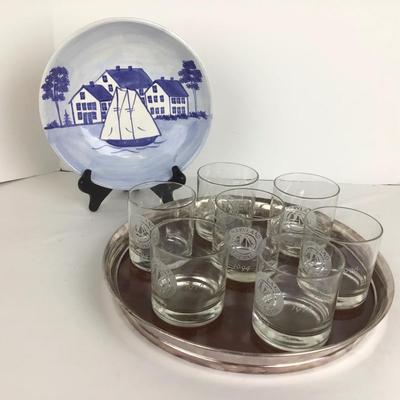 1088 Port of Oxford Maryland Cocktail Glasses Shard Pottery