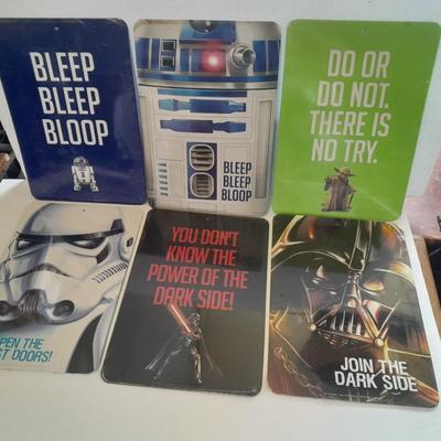 Set of 6 Star Wars Collectible signs
