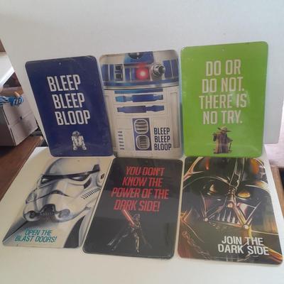 Set of 6 Star Wars Collectible signs