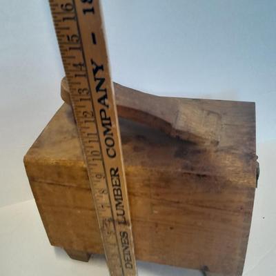Antique wooden Esquire Show Valet De Luxe with shoeshine accessories