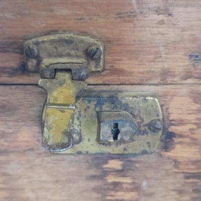 Antique wooden Esquire Show Valet De Luxe with shoeshine accessories