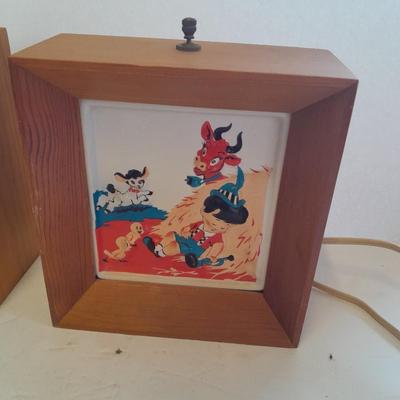 Working Rare Vintage 1950's Little boy Blue Levinson Mfg. Co Wood frame