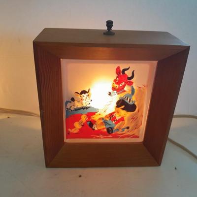 Working Rare Vintage 1950's Little boy Blue Levinson Mfg. Co Wood frame