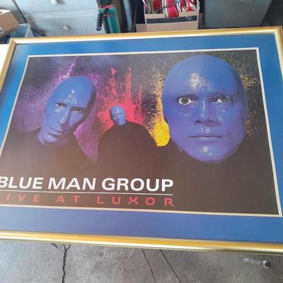 Large Framed Blue Man Group Live at Luxor