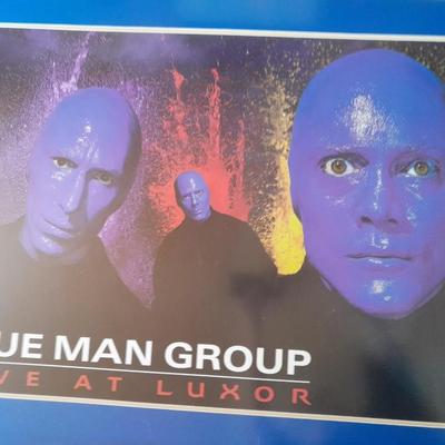 Large Framed Blue Man Group Live at Luxor