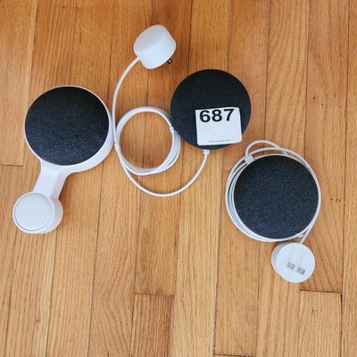 3 Google Home Mini Smart Assistant Speaker Charcoal Gray