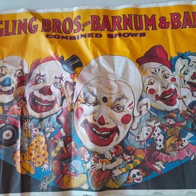 Ringling Bros and Barnum & Bailey Poster with framed Chuck Oberstein Clown picture set