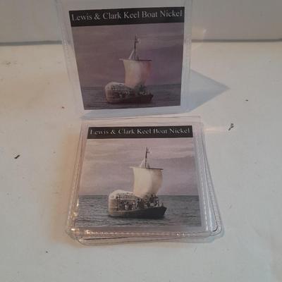 Two Lewis & Clark Keel Boat Nickels