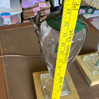 Pair of Crystal Lamps