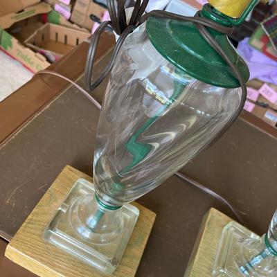 Pair of Crystal Lamps