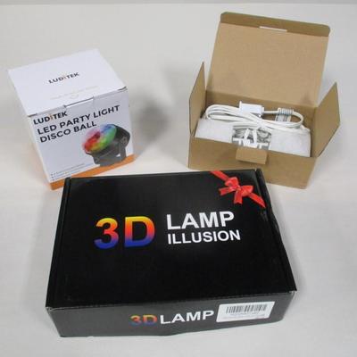 LED Party Ball 3D Lamp Illusion Minetom Accessory