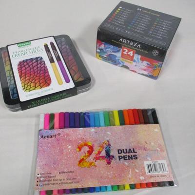 Arteza Acrylic Colors Crayola Cream Sticks Dual pens