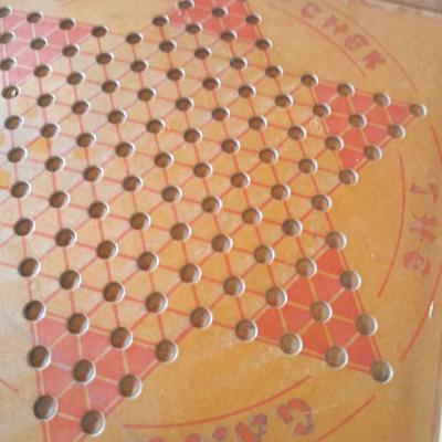 Vintage wooden Brown Mfg. Chinese Checkers Board Chinkerchek " The Game of all ages"
