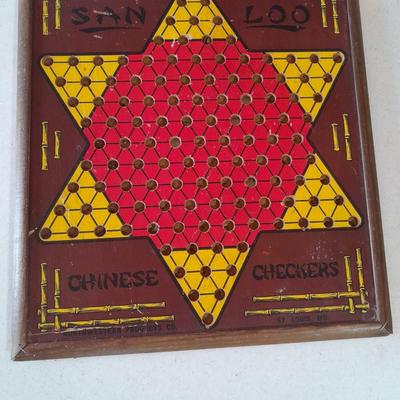 Northwestern Products Co, SAN LOO reversible Chinese Checkers game board,