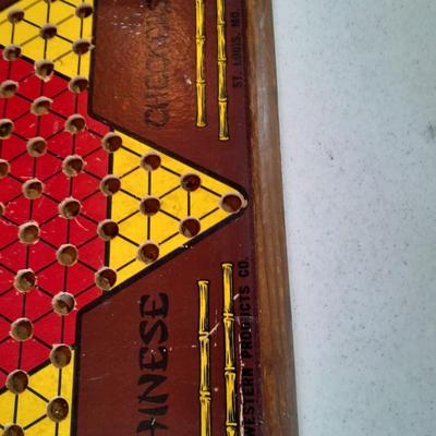 Northwestern Products Co, SAN LOO reversible Chinese Checkers game board,