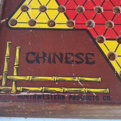 Northwestern Products Co, SAN LOO reversible Chinese Checkers game board,
