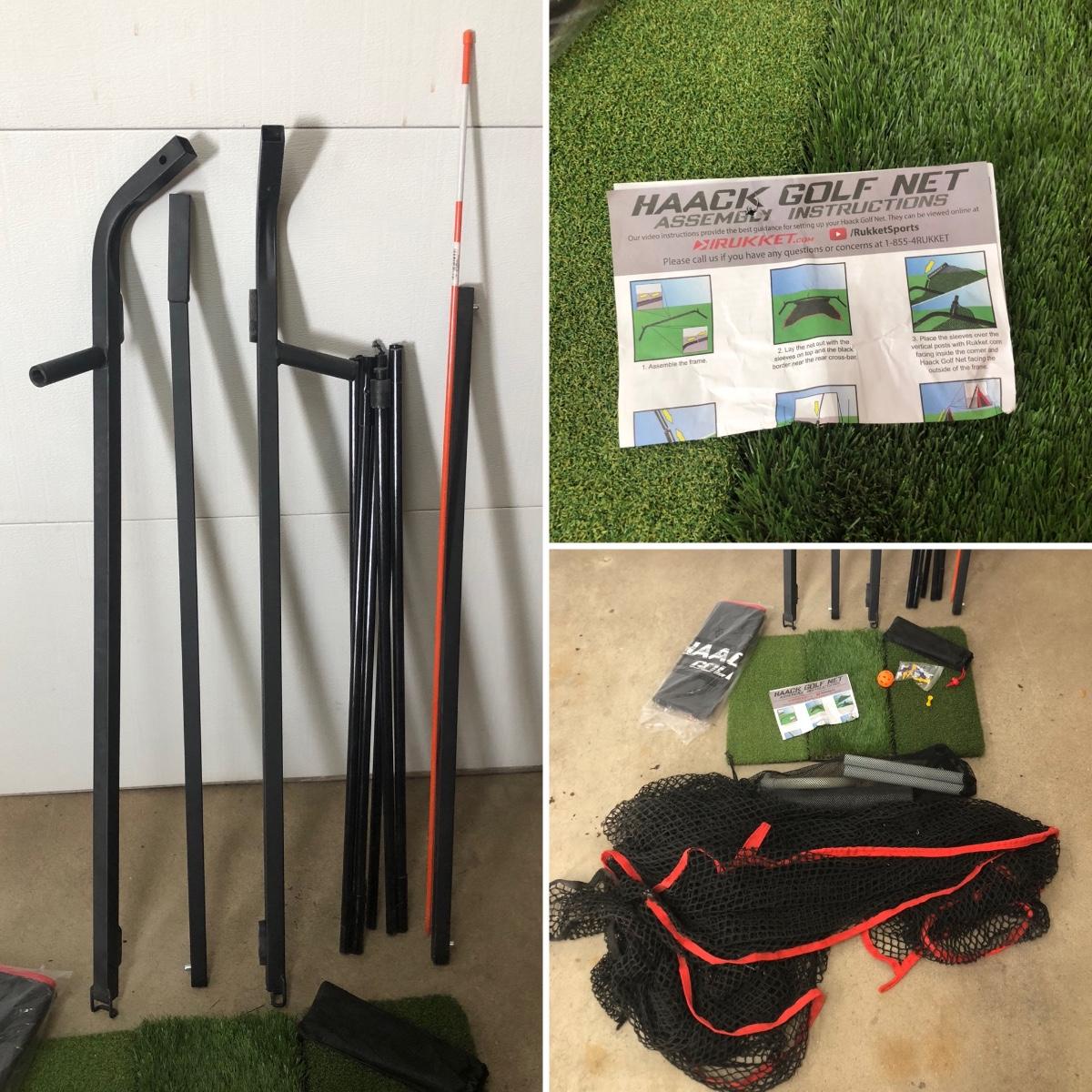 LOT 25M Haack Golf Net, Rukket Golf Practice Turf & More