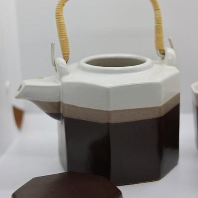 (7) Piece Ceramic Tea Set with Original Box