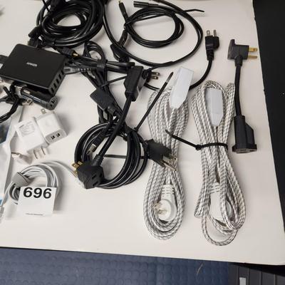 Large Lot USB Adaptors Cords, Power Cords Power Port+6 and More