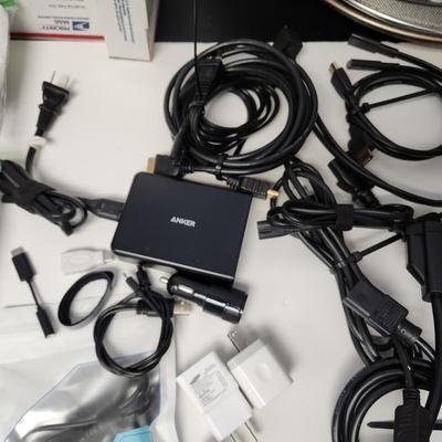 Large Lot USB Adaptors Cords, Power Cords Power Port+6 and More