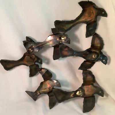 Vintage Metal Wall Art "The Birds" 17" x 13"