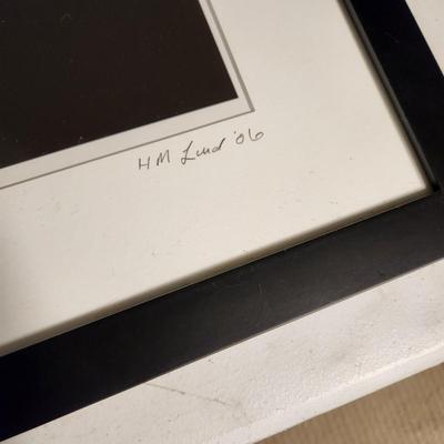 Framed Art Photo "Edge Lit Form" Signed 39x29