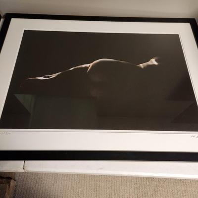 Framed Art Photo "Edge Lit Form" Signed 39x29