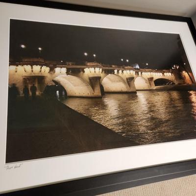 Framed Art Photo "Pont Neuf" Signed 38x28