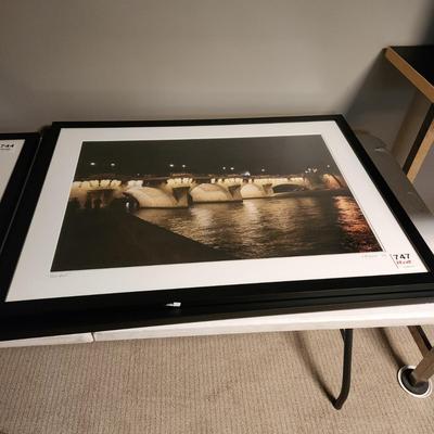 Framed Art Photo "Pont Neuf" Signed 38x28
