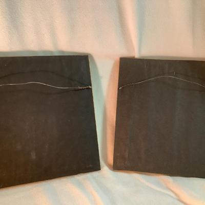 2 prints of French Ladies with a young girl framed double matted 10"H 9"W