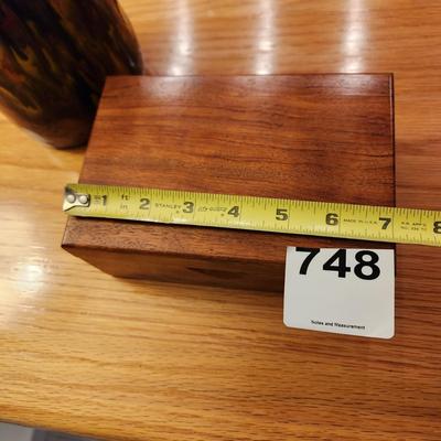 Handcrafted Pottery by G Caplan & Small Wooden Box