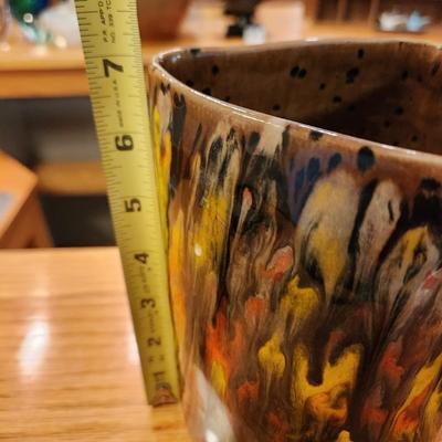 Handcrafted Pottery by G Caplan & Small Wooden Box