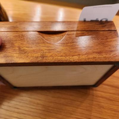 Handcrafted Pottery by G Caplan & Small Wooden Box