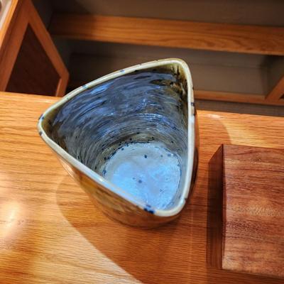 Handcrafted Pottery by G Caplan & Small Wooden Box