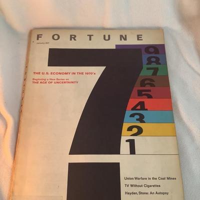 Vintage Magazine-Fortune January 1971  13'H 10"W