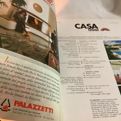Vintage Casa Oggi Magazine 1988   12"H 9"W