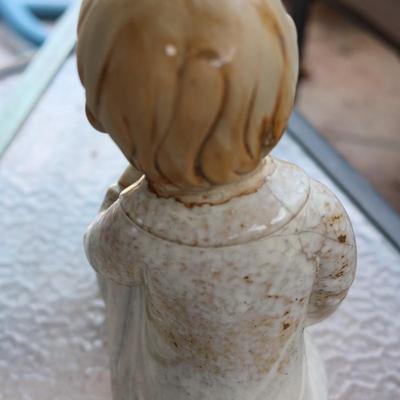 16" Boy & Duck Statue