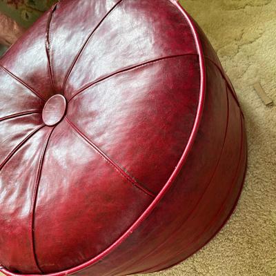 Vintage Red Ottoman