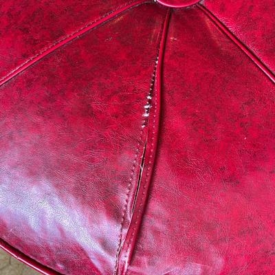 Vintage Red Ottoman