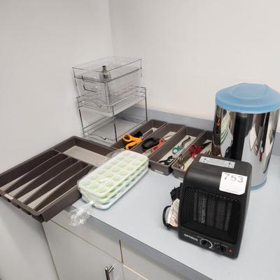 Household lot H-7000 Heater , Simplehuman Waste can, Fiskars scissors ,